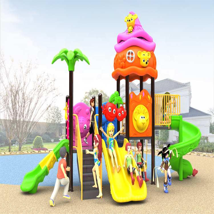 Toddler playground equipment Plastic slide swing set Outdoor and indoor party games