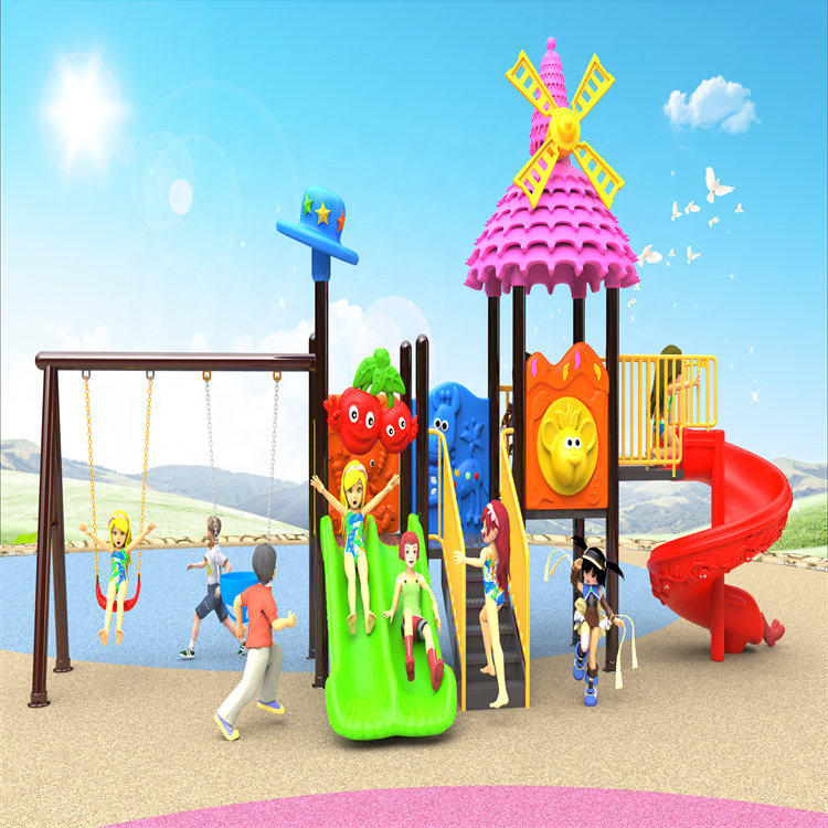 Toddler playground equipment Plastic slide swing set Outdoor and indoor party games