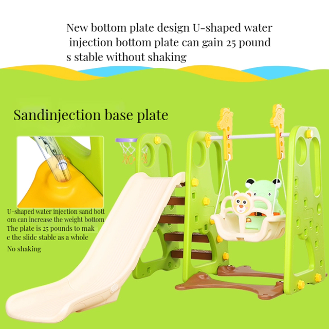 Factory direct sale high quality plastic swing multifunctional combination kids indoor mini slide and swing