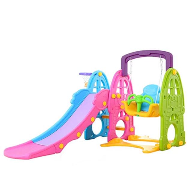 Factory direct sale high quality plastic swing multifunctional combination kids indoor mini slide and swing