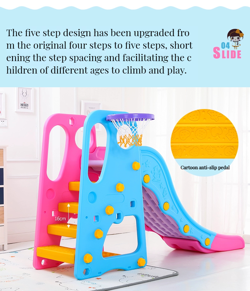 Factory direct sale high quality plastic swing multifunctional combination kids indoor mini slide and swing