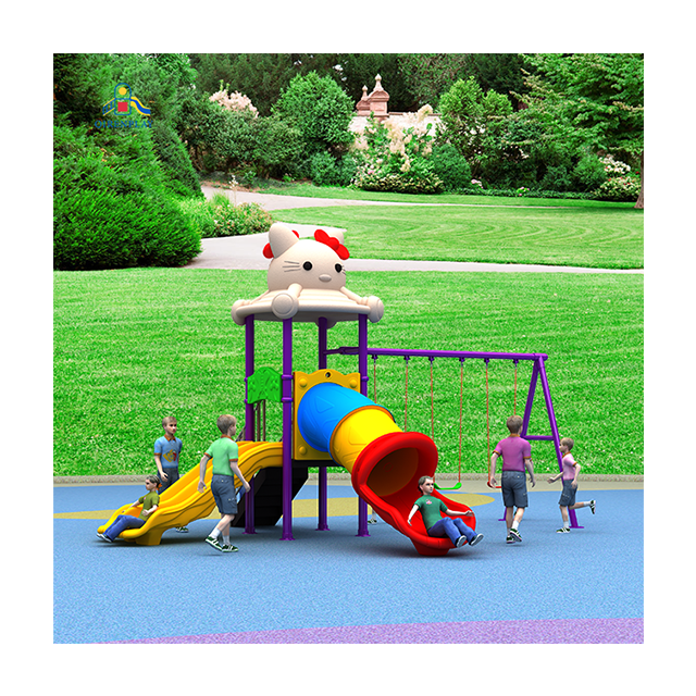 Factory wholesale commercial playground backyard slide with swing set children's playground