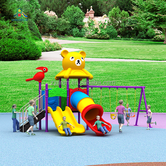 Factory wholesale commercial playground backyard slide with swing set children's playground