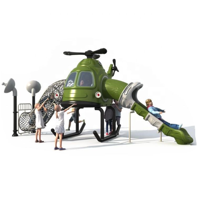 new public park children playground manufacturer high quality Helicopter airplane plastic kids sports outdoor playgrounds