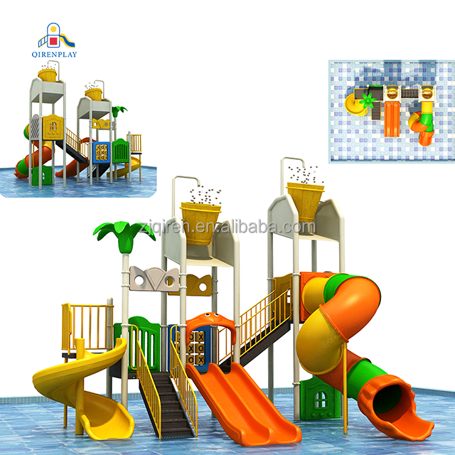 Business Park Amusement Equipment Fiberglass long plastic water park equipment, swimming pool slide