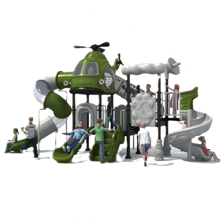 new public park children playground manufacturer high quality Helicopter airplane plastic kids sports outdoor playgrounds