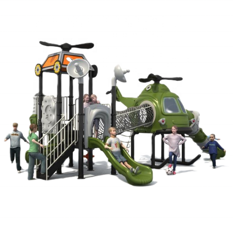 new public park children playground manufacturer high quality Helicopter airplane plastic kids sports outdoor playgrounds