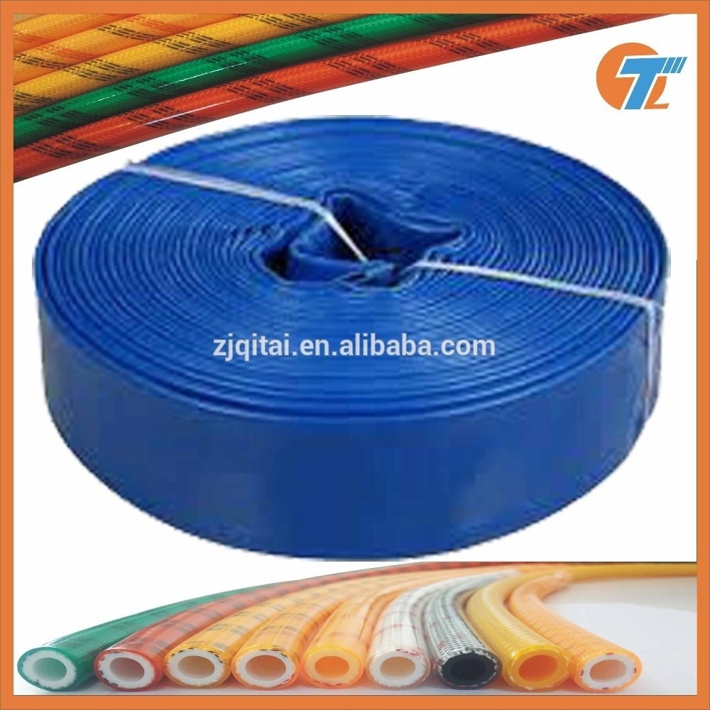 4 inch PVC plastic water lay flat hose for farm irrigation rain hose