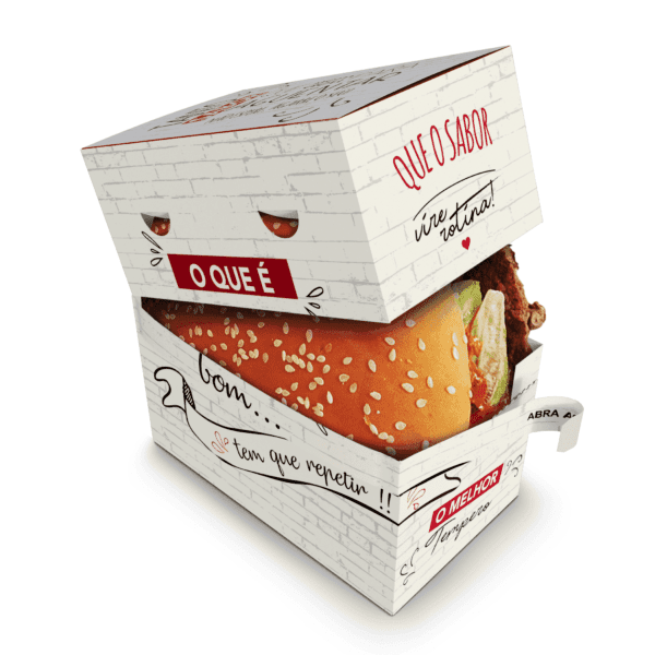 Wholesale Food Grade Tear Away Paper Burger Box Custom Your Own Logo And Different Box Type