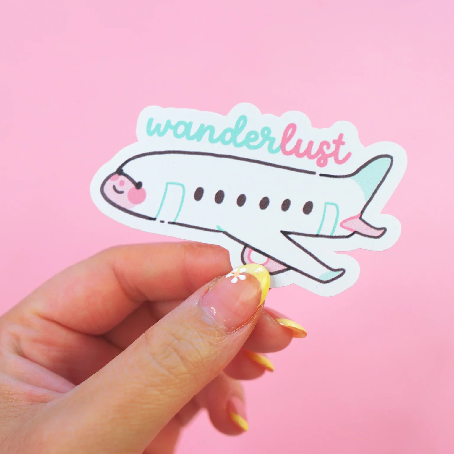 Cartoon Character Cute Airplane Pattern Custom Printing Waterproof Vinyl Stickers Die Cut