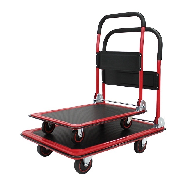 300KG capacity metal construction tools flat hand cart Warehouse tooling  truck