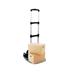 75 kg Capacity heavy duty collapsible folding hand truck  luggage trolley cart with 2 rubber wheels