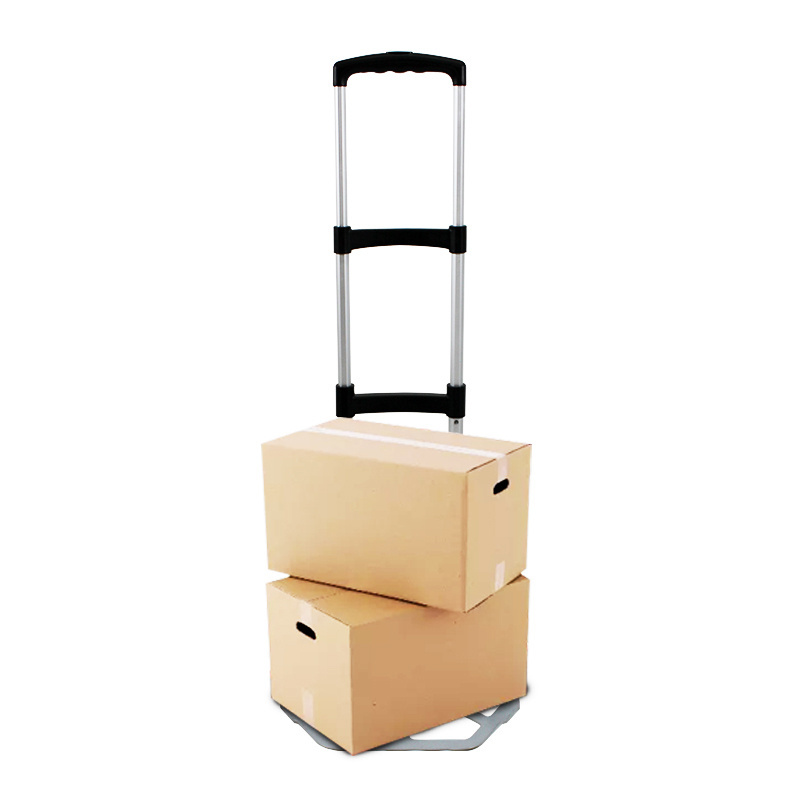 75 kg Capacity heavy duty collapsible folding hand truck  luggage trolley cart with 2 rubber wheels