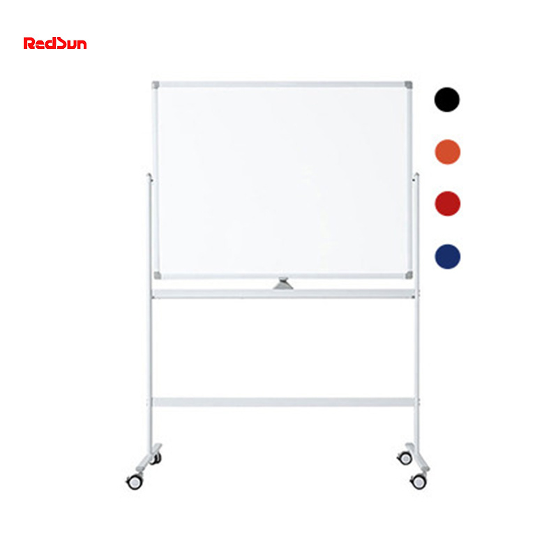 360 degree adjustable double side mobile big marker custom Magnetic Stand whiteboard easel on wheels 40x72 for classroom