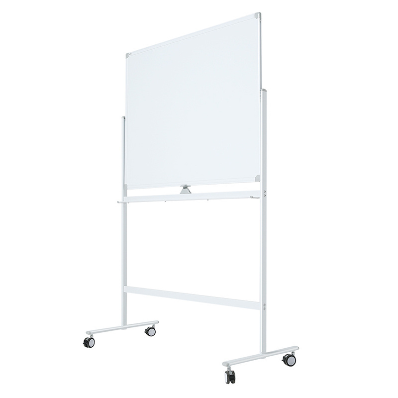 Double Sided Aluminum Framed Lacquered Board Magnetic Mobile Whiteboard