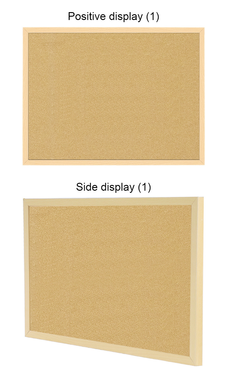 Factory Wooden Frame Wall-Mounted Bulletin Pin Notice Corkboards Message Cork Board Bulletin Boards