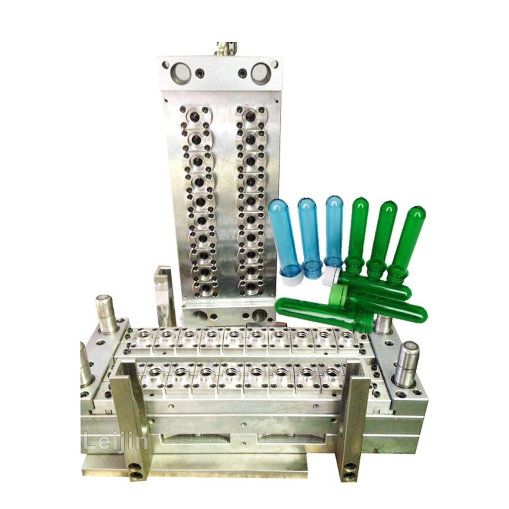 20 Cavity Injection PET Bottle Preform Mould  Plastic PET Preform Molds With Double Self Lock Pin Valve Gate Hot Runner