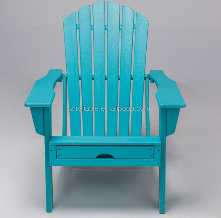 Outdoor Patio Garden Plastic Resin Weather Resistant Adirondack Chair with ottoman