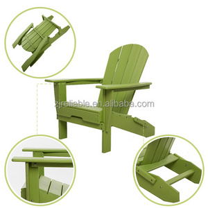 All-weather camp chair folding outdoor  Modern Hdpe Plastic Wooden Foldable Adirondack Chair