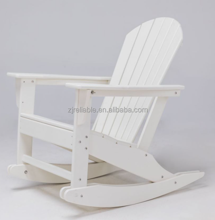 Recycled HDPE lumber garden plastic resin outdoor Oversized Adirondack  rocking chair