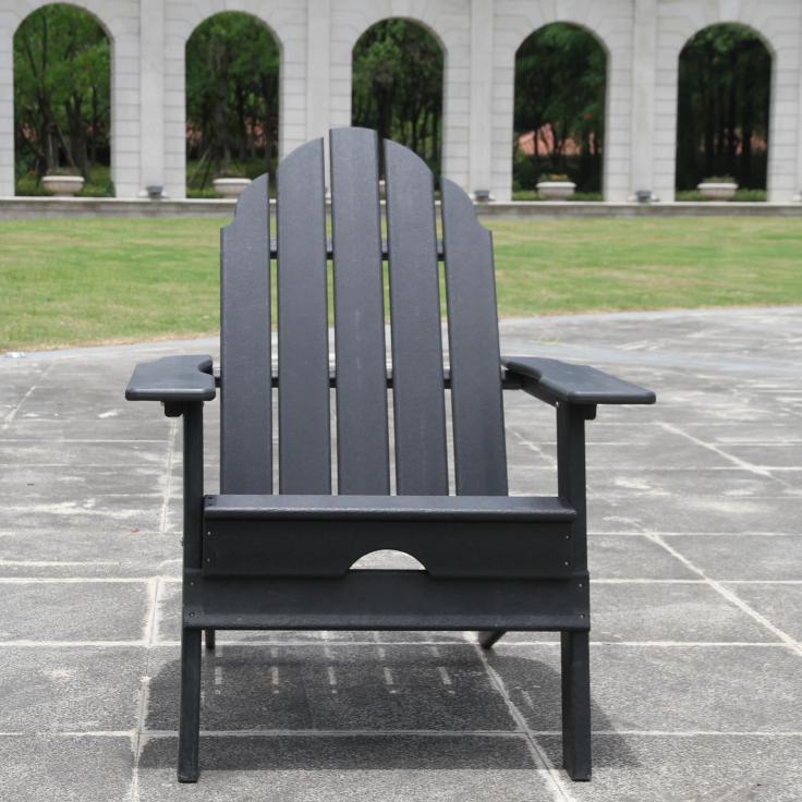 Wholesale HDPE Plastic Adirondack Chair black modern composite folding muskoka chair