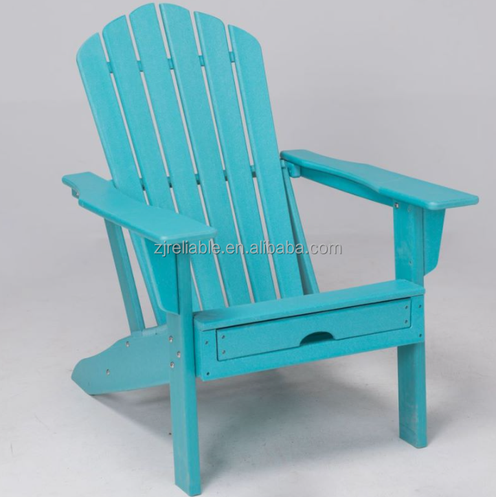 Outdoor Patio Garden Plastic Resin Weather Resistant Adirondack Chair with ottoman