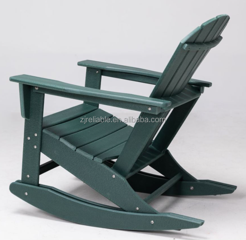 Hot-seller HDPE furniture outdoor rocking patio garden chair plastic rocking adirondack chair