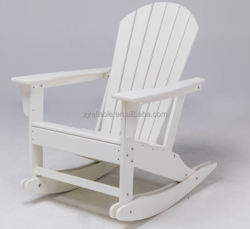 Recycled HDPE lumber garden plastic resin outdoor Oversized Adirondack  rocking chair