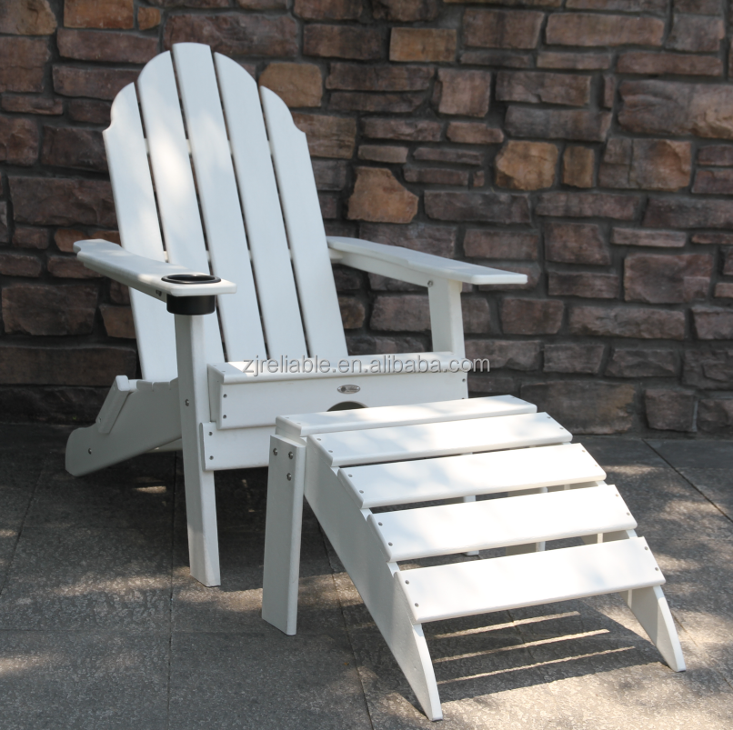 Wholesale fashionable beach garden patio comfortable hdpe plastic adirondack chair with Cup Holder