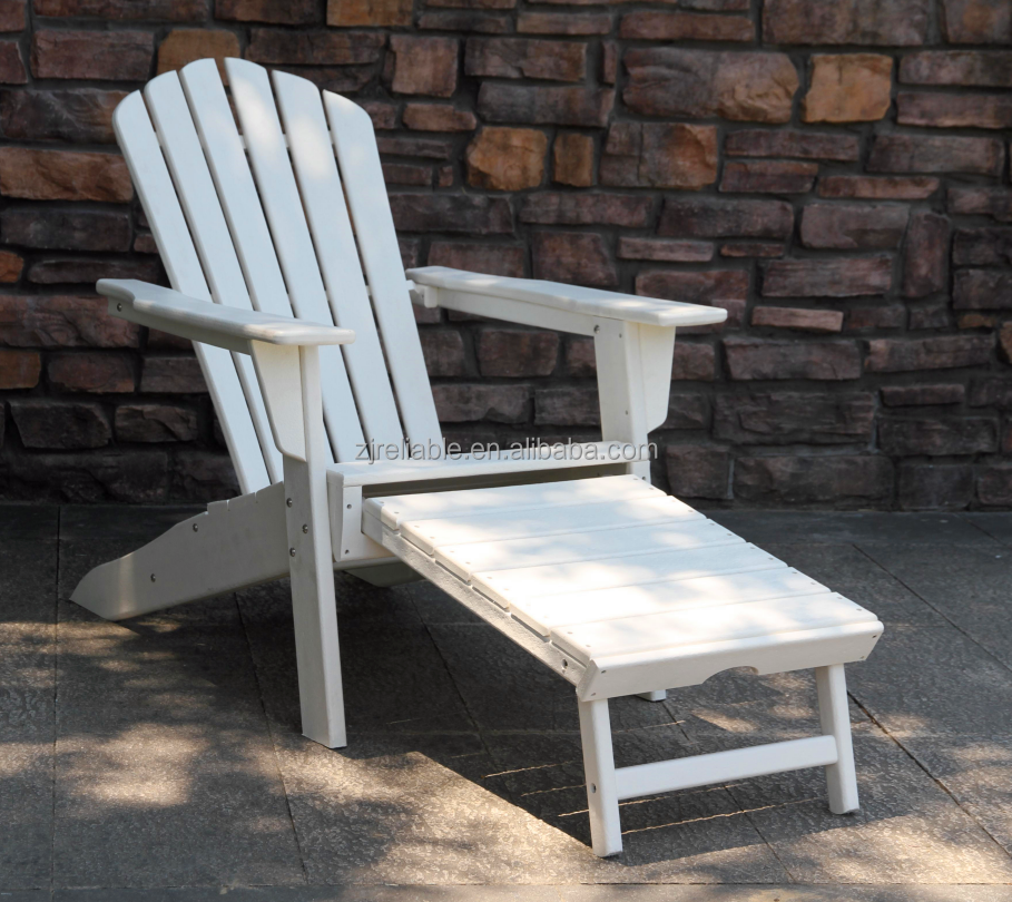 Adirondack Chair with Pull out Ottoman Patio Deck Garden Plastic Adirondack Chair Composite