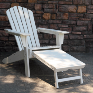 Adirondack Chair with Pull out Ottoman Patio Deck Garden Plastic Adirondack Chair Composite