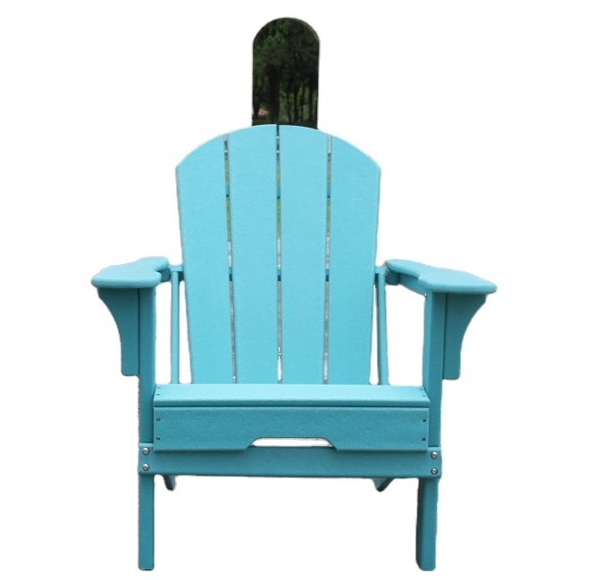 Outdoor plastic garden chairs Wooden poly HDPE Foldable Adirondack Chair