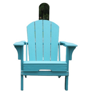 Outdoor plastic garden chairs Wooden poly HDPE Foldable Adirondack Chair