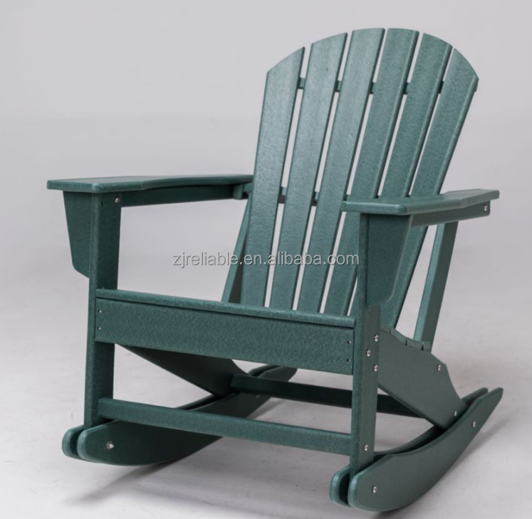 Hot-seller HDPE furniture outdoor rocking patio garden chair plastic rocking adirondack chair