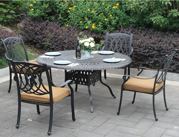 patio furniture sets luxurious outdoor garden metal dining chairs and table firepit chair aluminium frame