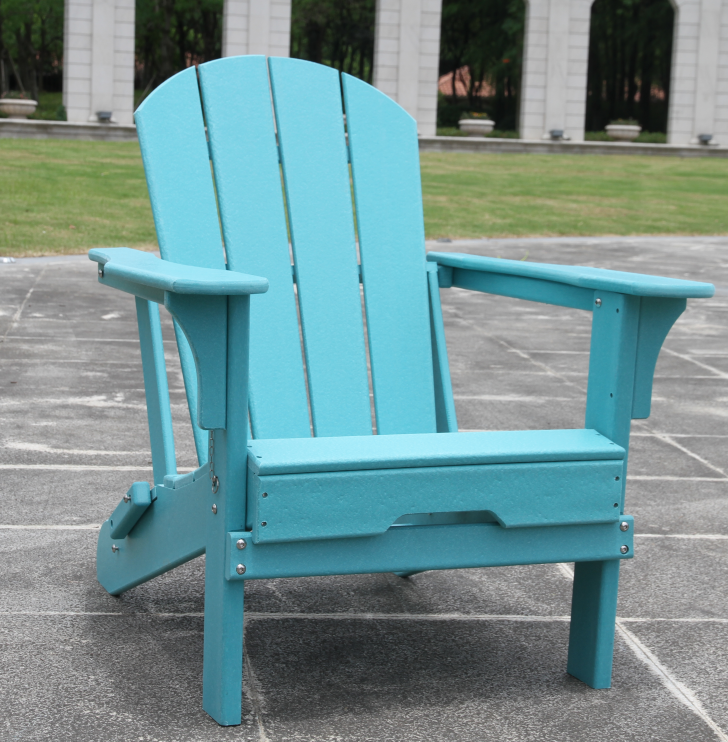 Oversized Patio Adirondack Chair Outdoor Lounger All-Weather Fade Resistant Garden Chair Foldable