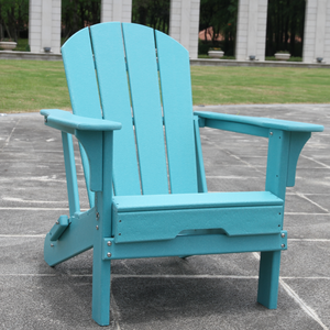 Oversized Patio Adirondack Chair Outdoor Lounger All-Weather Fade Resistant Garden Chair Foldable