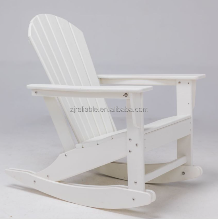 Hot-seller HDPE furniture outdoor rocking patio garden chair plastic rocking adirondack chair