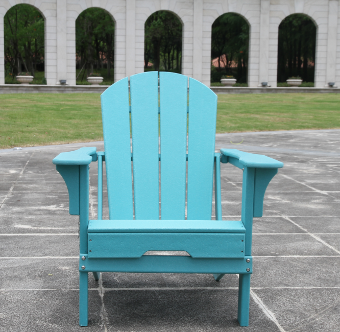 Oversized Patio Adirondack Chair Outdoor Lounger All-Weather Fade Resistant Garden Chair Foldable