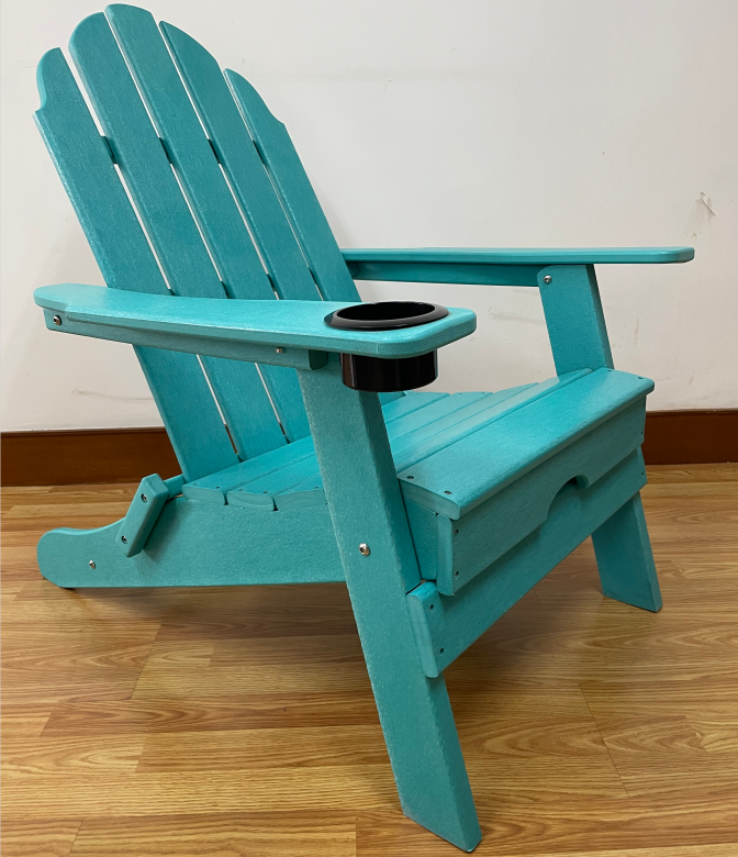 folding adirondack chair with cup holder modern outdoor leisuren plastic garden chair