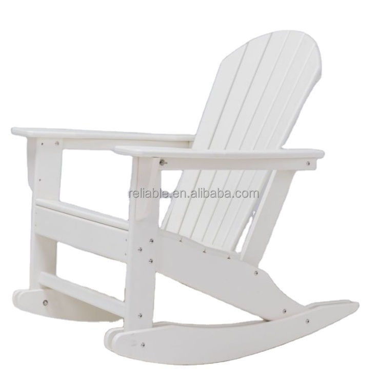 Hot-seller HDPE furniture outdoor rocking patio garden chair plastic rocking adirondack chair