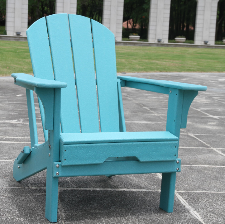 Outdoor plastic garden chairs Wooden poly HDPE Foldable Adirondack Chair