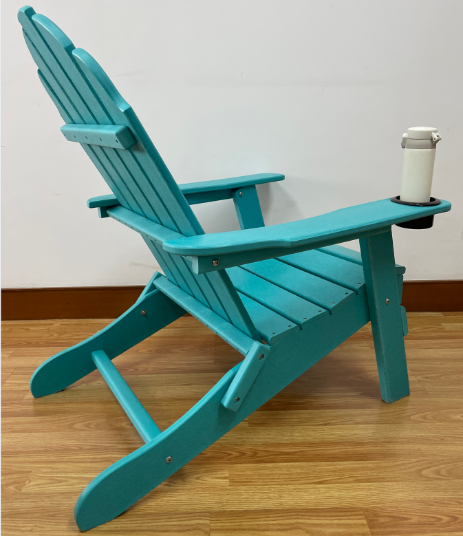 folding adirondack chair with cup holder modern outdoor leisuren plastic garden chair