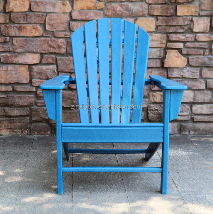 China made adriondack chair Modern Hdpe Plastic Resin muskoka Chair navy blue for Patio Deck Garden