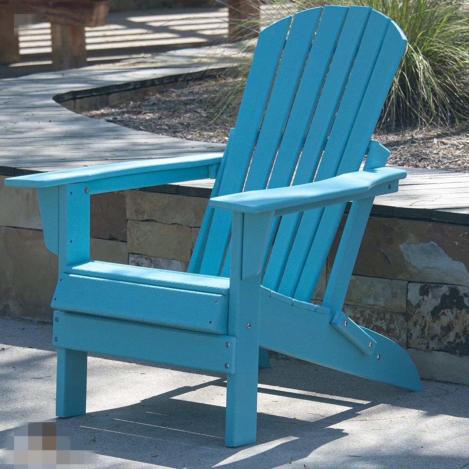 All Weather Resistant Classic Plastic Hdpe Furniture Adirondack Folding Chair Outdoor Patio Garden Chair Not Color Fade