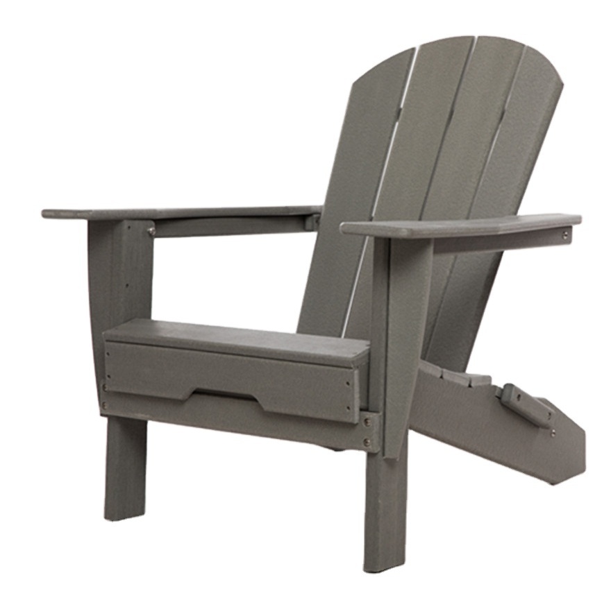 Big Discount Stock Garden Patio Beach Modern HDPE Folding Recycled Plastic Wood Adirondack Chair