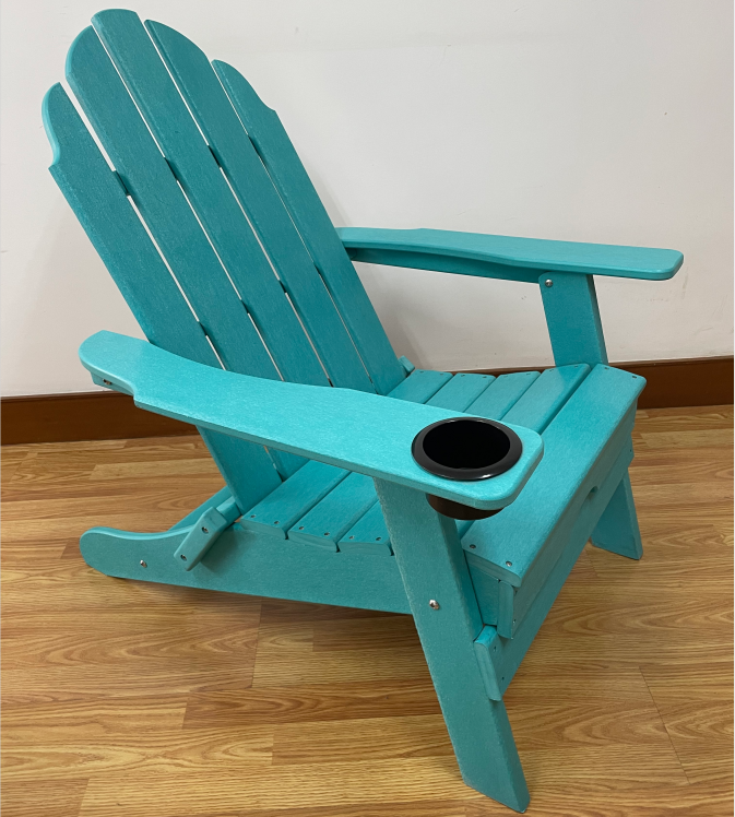 High Quality Waterproof  Patio garden beach leisure adirondack Folding chair with cup holder