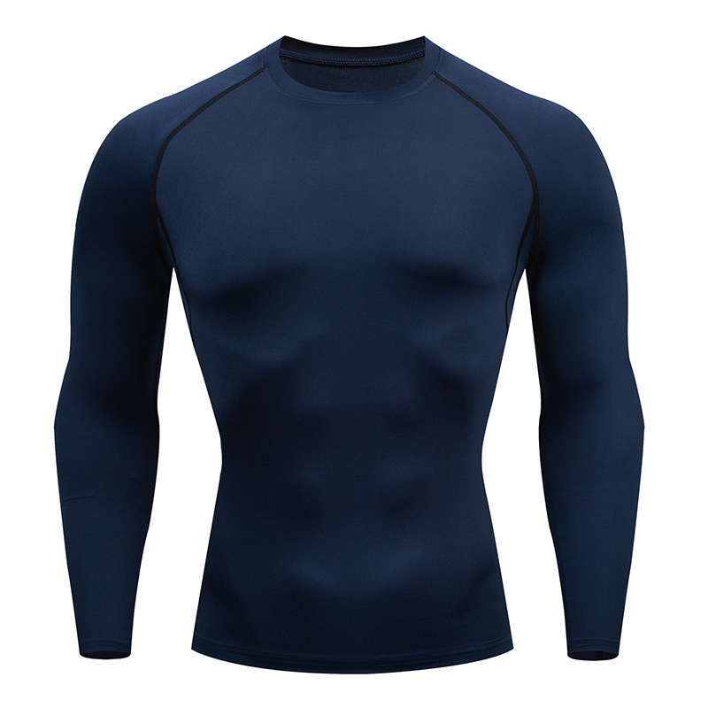 Gym Clothes Long Sleeve Running Basketball Sports Training T-shirt Tights High Elastic Quick Dry Compression T Shirts