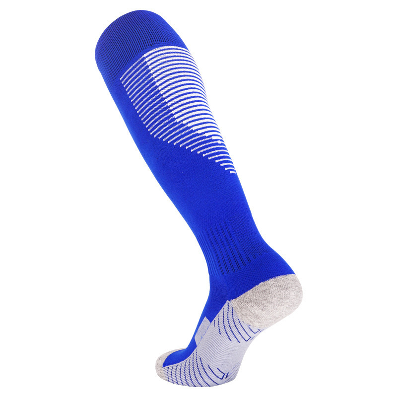 Long Pink Football Socks Wholesale Men Anti-Skid Socks Children Training Thickened Towel Bottom Plain Soccer Socks