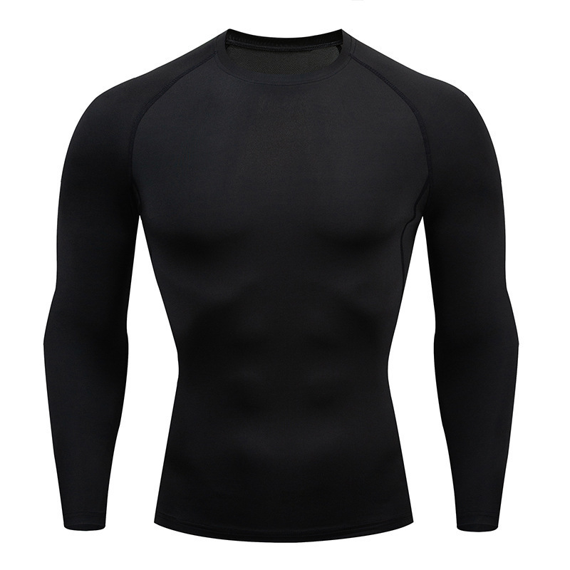 Gym Clothes Long Sleeve Running Basketball Sports Training T-shirt Tights High Elastic Quick Dry Compression T Shirts